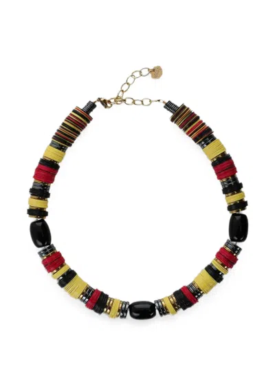 Hijas De Puka Japiur African Beaded Necklace In Multi