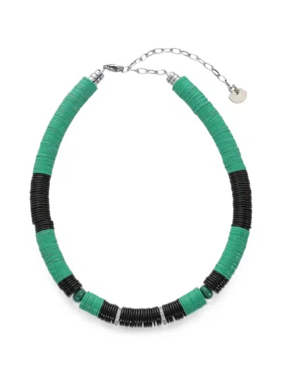 Hijas De Puka Stone Rondelle Necklace In Green