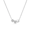 Hik&rós Women's Silver Cube Necklace With 3 Cubes