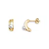 Hik&rós Women's White / Gold Luna Gold Hoops In Multi