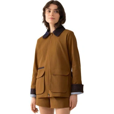 Hikerkind Front Field Jacket In Brown