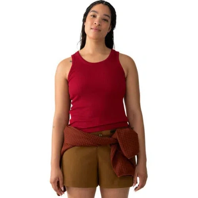 Hikerkind Ribbed Merino Tank Top In Red