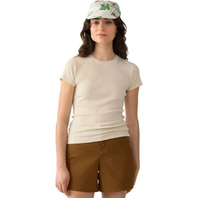 Hikerkind Ribbed Merino T-shirt In Brown