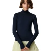 Hikerkind Ribbed Merino Turtleneck 02 In Blue