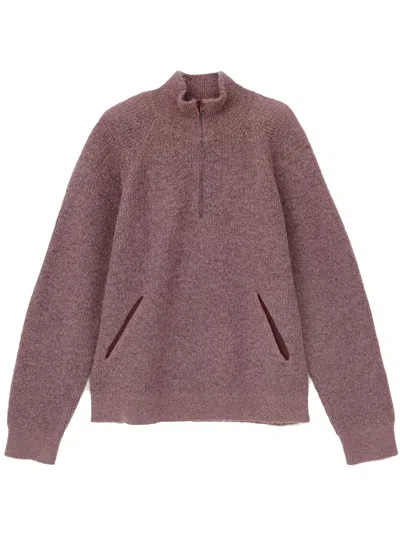 Hiking Patrol Essence Mohair Mixed Knit Top In Pink