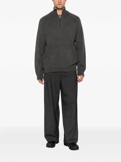 Hiking Patrol Half-zip Raglan-sleeve Sweater In Gray