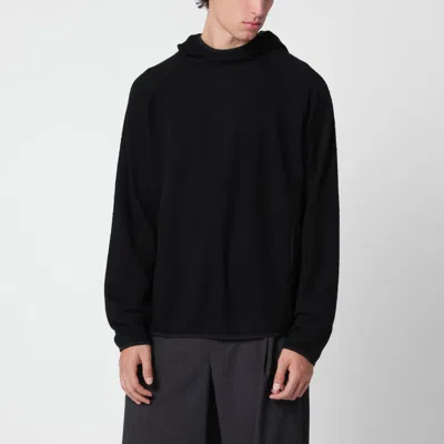 Hiking Patrol Hooded Wool-cotton Mini Sweatshirt In Black