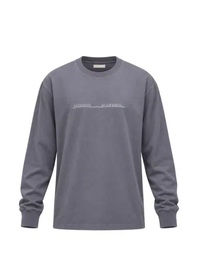 Hiking Patrol Ink Drop Graphic-print Long-sleeve T-shirt In Gray