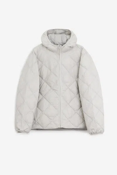 Hiking Patrol Light Down Hood Jacket In Light Grey