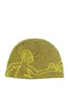 Hiking Patrol Mascot Mohair Mixed Knit Beanie In Green