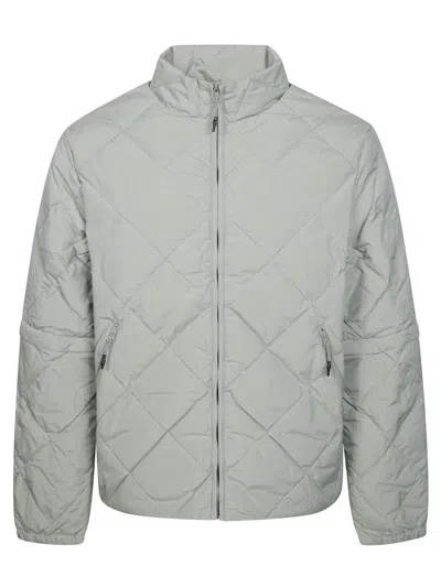 Hiking Patrol Base Grid Lt Down Zip Check Jacket In Green