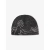 Hiking Patrol Mens Dark Grey Moscot Wool-blend Beanie In Brown