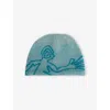 Hiking Patrol Mens Turquoise Moscot Wool-blend Beanie In Green
