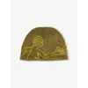 Hiking Patrol Mens Yellow Moscot Wool-blend Beanie In Brown
