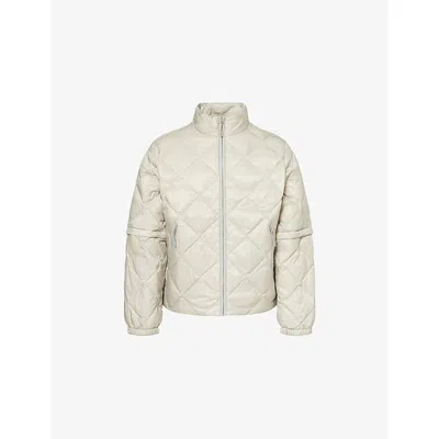 Hiking Patrol Mens Sand Quilted Long-sleeve Down Jacket In Neutral