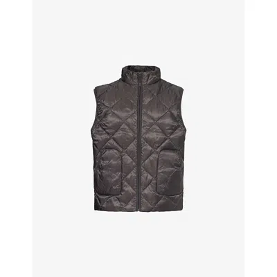 Hiking Patrol Mens Charcoal Black Quilted Sleeveless Nylon Gilet