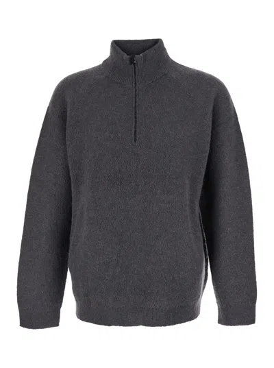 Hiking Patrol Mixed Knit Tech Fabric Jersey Top With Round Neck And Long Sleeves In Yellow