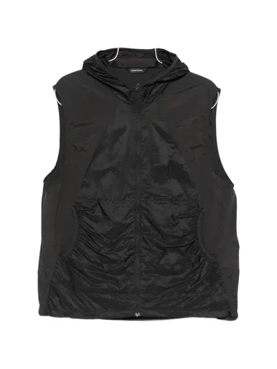Hiking Patrol Orbit Lt Hooded Sleeveless Jacket In Black