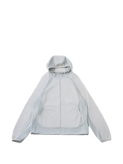 Hiking Patrol Orbit Mesh-panel Hooded Jacket In Gray