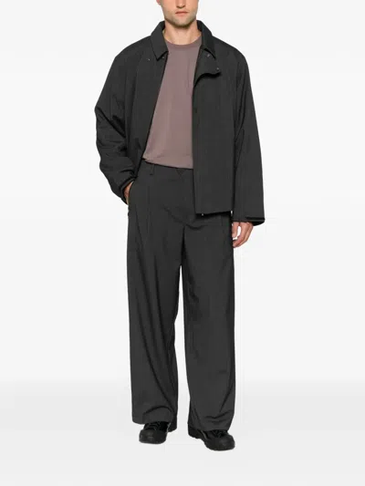 Hiking Patrol Pleated Wide-leg Trousers In Gray