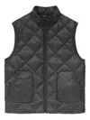 Hiking Patrol Quilted Diamond-pattern Gilet In Black
