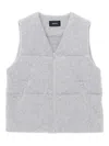 Hiking Patrol Quilted Zip-front Gilet In Gray