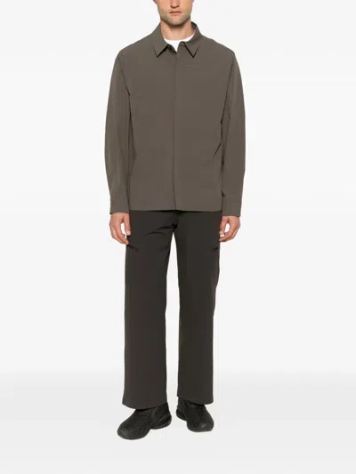 Hiking Patrol Ripstop-textured Shirt In Brown