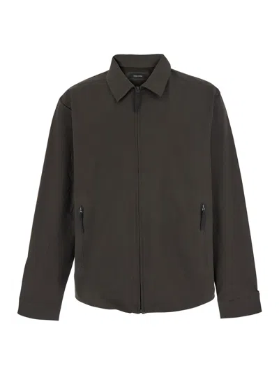 Hiking Patrol Unisex Tech Fabric Shirt With Classic Collar And Long Sleeves In Brown