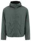 Hiking Patrol Windproof Hooded Jacket Jackets Grey In Green