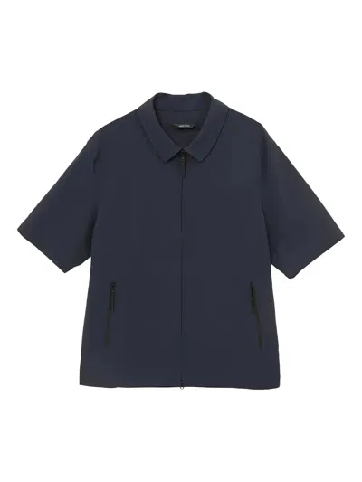 Hiking Patrol Zip-front Short-sleeve Shirt In Blue