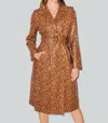 Hilary Macmillan Snakeskin Trench Coat In Brown Mix In Brown