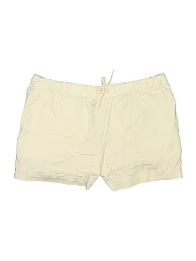 Pre-owned Hilary Radley Khaki Shorts In Ivory