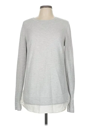 Pre-owned Hilary Radley Long Sleeve T-shirt In Gray