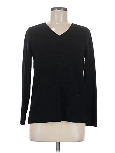 Pre-owned Hilary Radley Pullover Sweater In Black