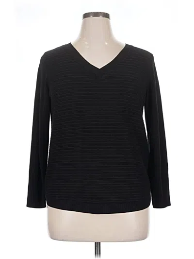 Pre-owned Hilary Radley Pullover Sweater In Black
