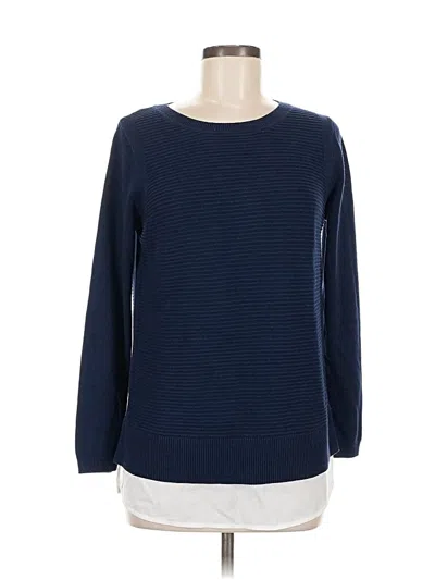 Pre-owned Hilary Radley Pullover Sweater In Blue