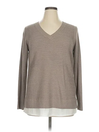Pre-owned Hilary Radley Pullover Sweater In Brown