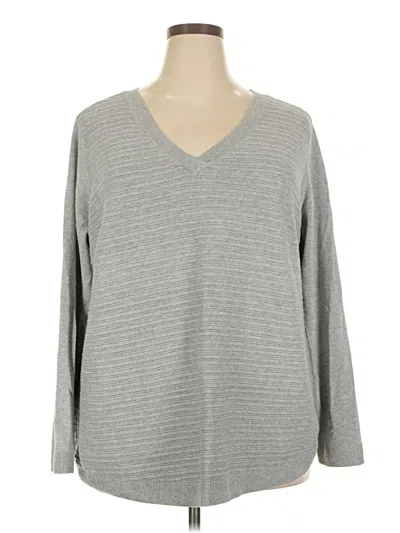 Pre-owned Hilary Radley Pullover Sweater In Gray