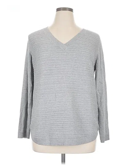 Pre-owned Hilary Radley Pullover Sweater In Gray
