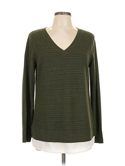 Pre-owned Hilary Radley Pullover Sweater In Green