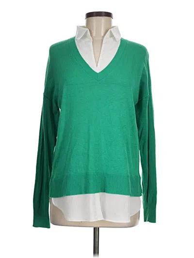Pre-owned Hilary Radley Pullover Sweater In Green