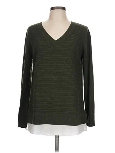 Pre-owned Hilary Radley Pullover Sweater In Green