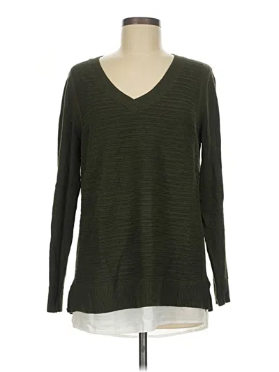 Pre-owned Hilary Radley Pullover Sweater In Green