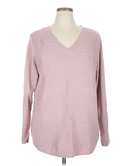Pre-owned Hilary Radley Pullover Sweater In Pink