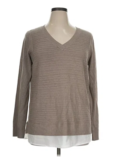 Pre-owned Hilary Radley Pullover Sweater In Tan