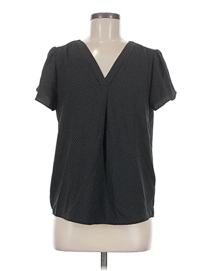 Pre-owned Hilary Radley Short Sleeve Blouse In Gray