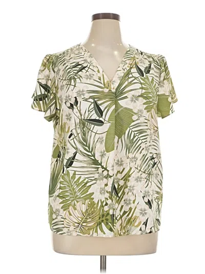 Pre-owned Hilary Radley Short Sleeve T-shirt In Green