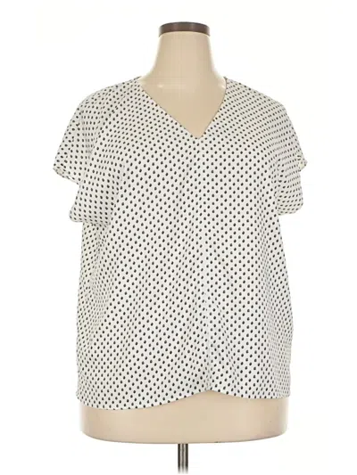 Pre-owned Hilary Radley Short Sleeve T-shirt In Ivory