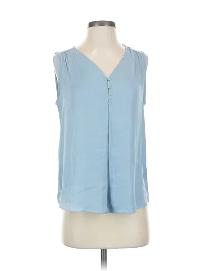 Pre-owned Hilary Radley Sleeveless Blouse In Blue