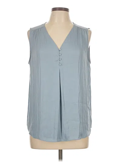 Pre-owned Hilary Radley Sleeveless Blouse In Gray